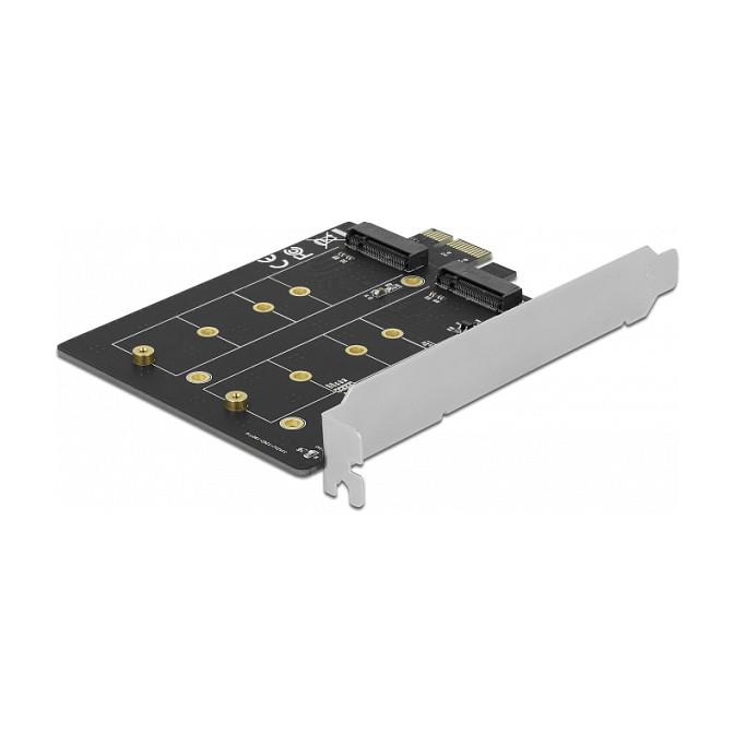 Kartë Zgjerimi PCI Express Delock 90432 / PCIe 3.0 x1 / 2x M.2 Key B / SATA / JMicron JMB582 / Low Profile - 1