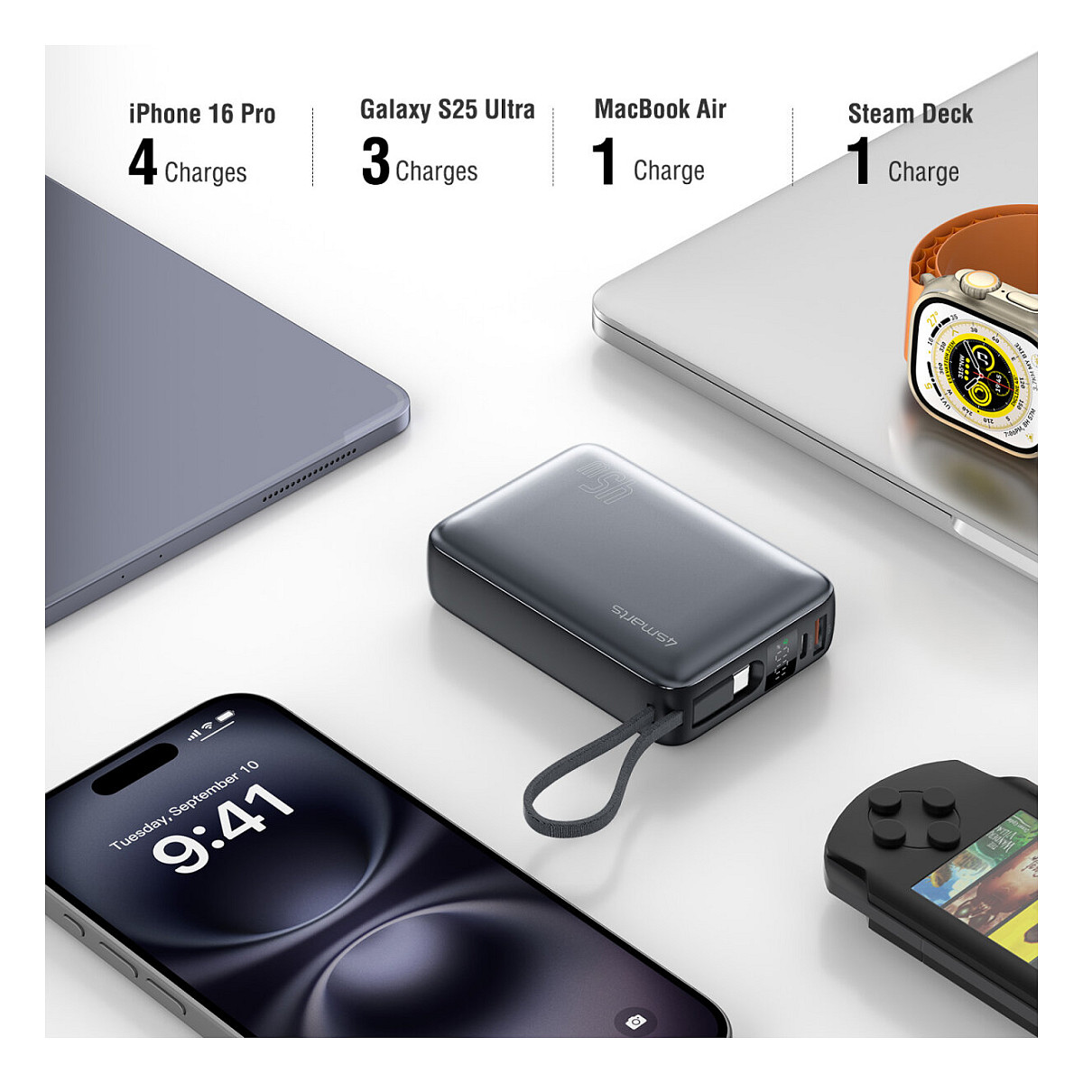 4smarts Powerbank Enterprise Compact 20000mAh 45W – Gri - 6