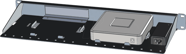 Aksesor për Rrjet ALLNET USG-RMKITALL, Rack Mount Kit, 1U, për Ubiquiti UniFi Security Gateway - Argjend - 2