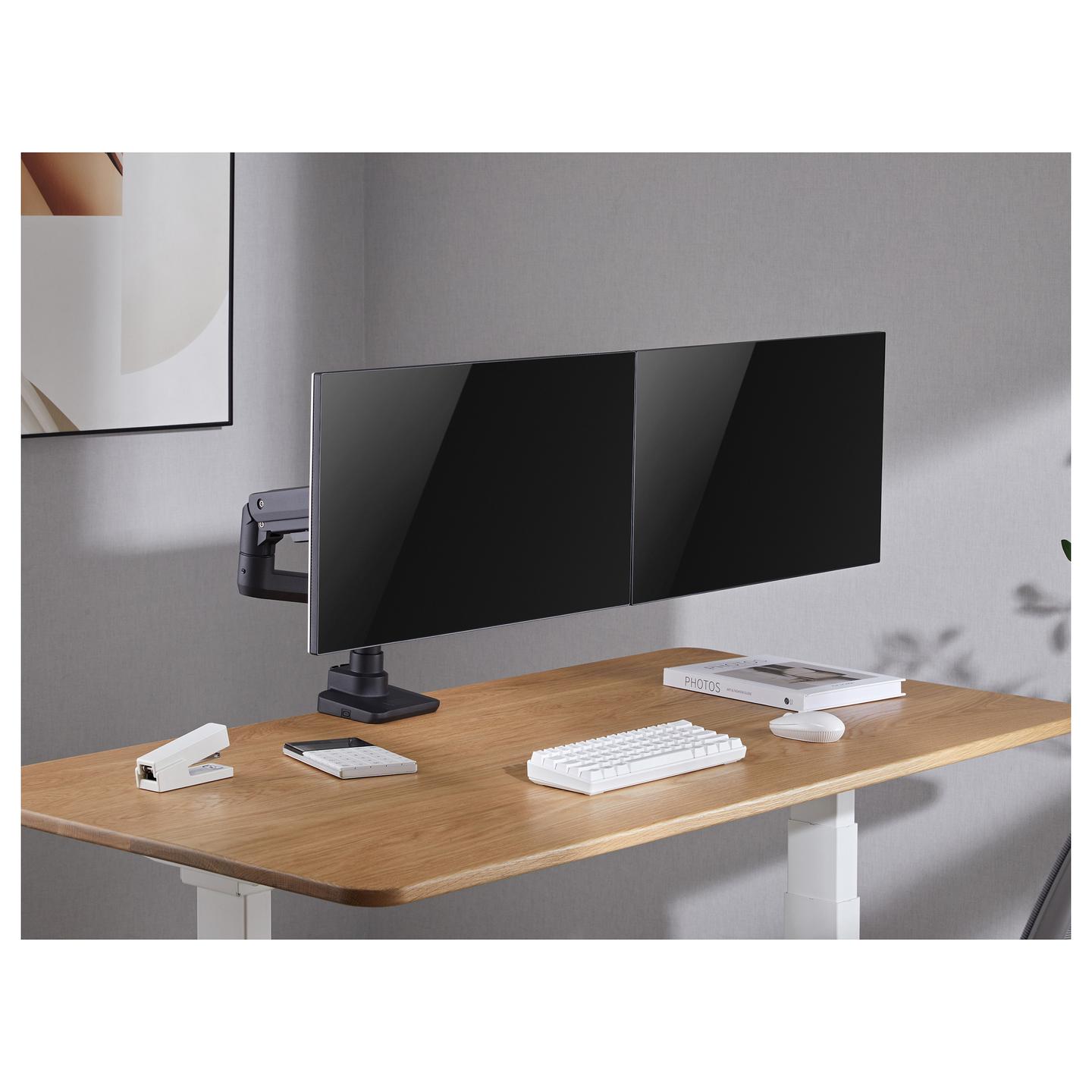 Mbajtëse për Monitor Equip 650182, 2 Monitorë, 17"–35", 20kg për Monitor, VESA 75×75mm/100×100mm - Zezë - 8