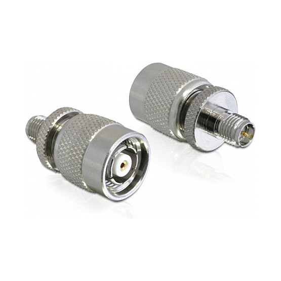 DELOCK Adapter RP-SMA Female to RP-TNC Female 50 Ohm – RF Antenna Connector Adapter - 1