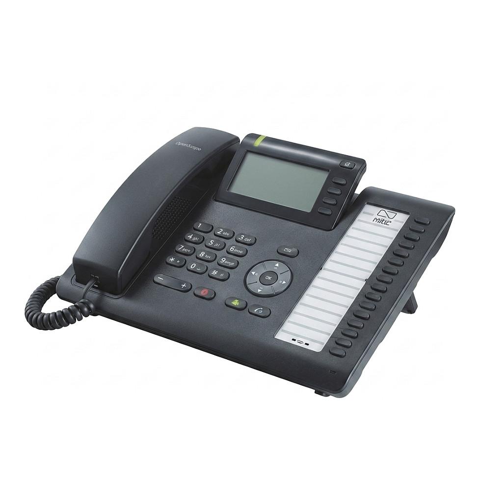 Telefon i Thjeshtë Mitel OpenScape Desk Phone CP405T, Ekran Grafik 3.7", 16 Taste të Programueshme, Portë për Kufje - Zezë