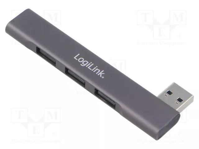 Hub USB-A LogiLink UA0436, 1x USB-A 3.0, 3x USB-A 2.0, 5Gbps, alumin - Argjend