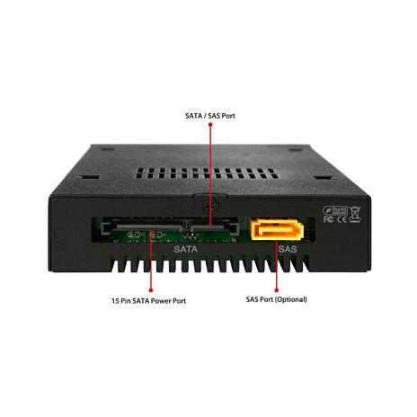 Këllëf për Disqe ICY DOCK ToughArmor MB991IK-B, 2.5" SATA/SAS në Bay 3.5", Hot-Swap - Zezë - 6
