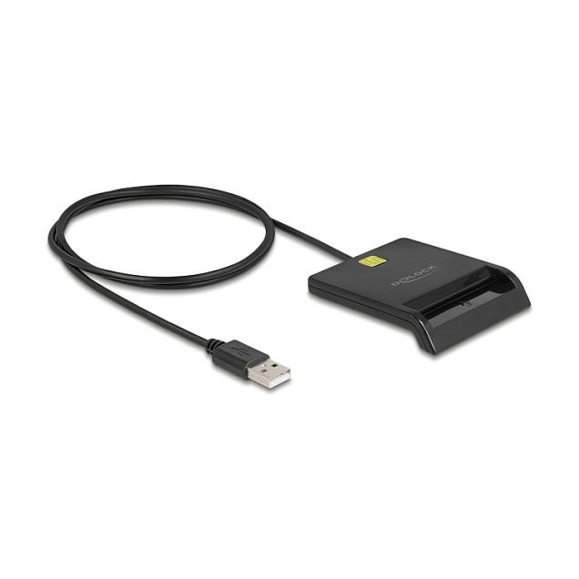Lexues i kartelave DeLOCK 91724, Smart Card, USB-A 2.0, çip kontakti, kabllo 1,2 m - Zezë