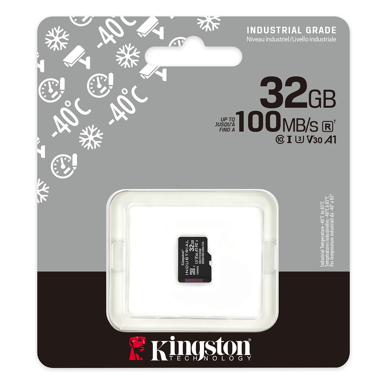 Kartë Memorie SD CARD 32GB Kingston Industrial microSDHC 100MB/s - 5