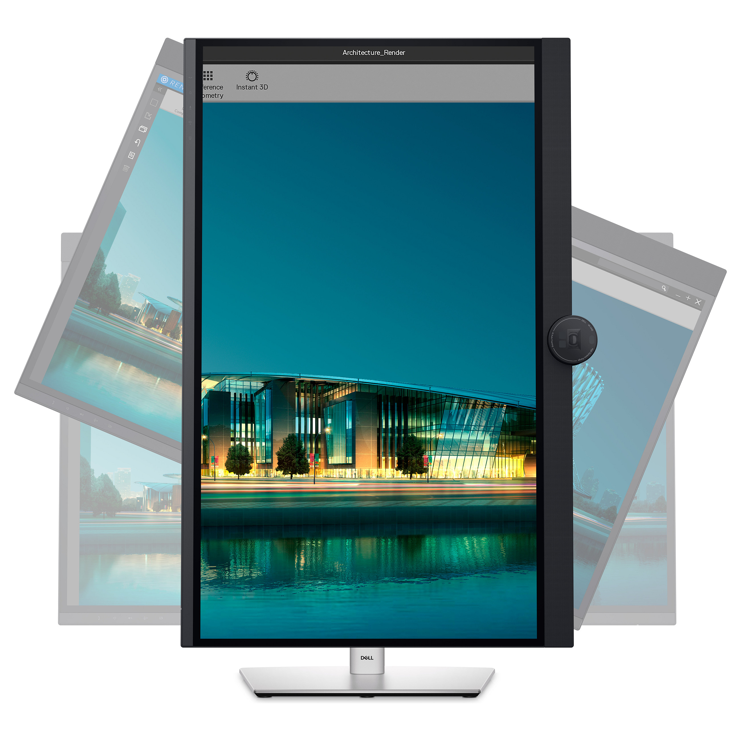 Monitor Dell U3224KBA UltraSharp / 31.5" / 6K Ultra HD IPS / LCD / Webcam / 60Hz / 8ms / USB-C + USB-A + HDMI + HDCP + DisplayPort  + Thunderbolt - Zezë/Argjend - 7