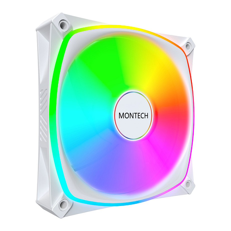 Ftohës për Kasë Montech AX120 PRO / 120mm / 600-1600 RPM / ARGB / PWM – Bardhë