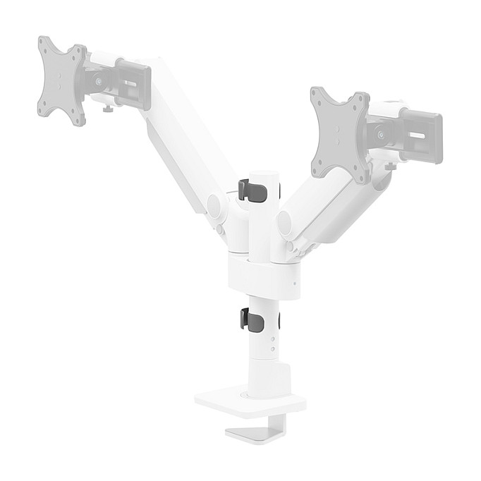Mbajtëse për Monitor Neomounts / 2 Monitorë / 24"-34" / 11kg për Monitor / VESA 75x75-100x100 / Full Motion / Gas Spring / Tavolinë - Bardhë - 16