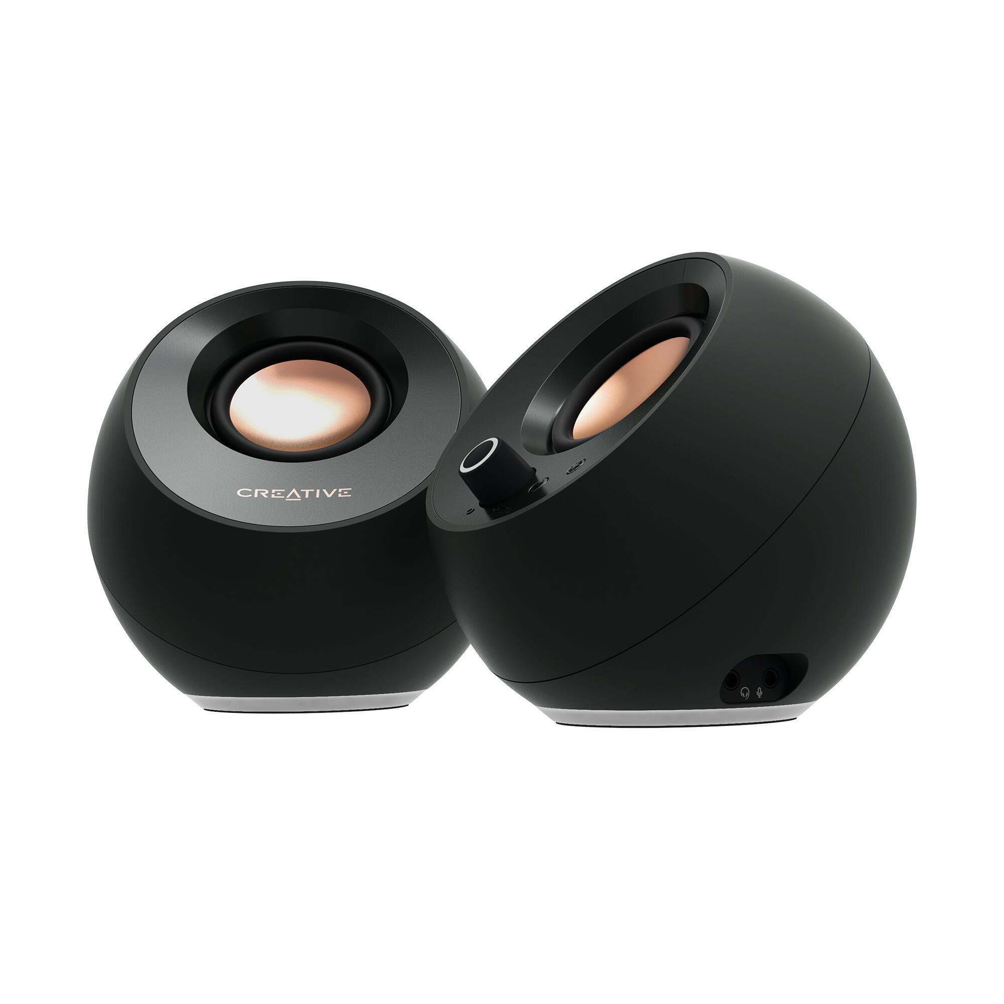 Altoparlantë Creative Pebble Pro / 2.0 / 10W RMS / Bluetooth 5.3 / USB-C – Zezë - 3