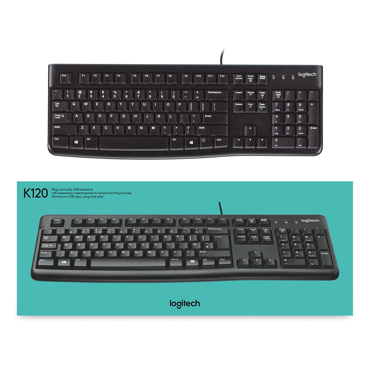 Tastierë me kabllo / Logitech K120 / Dutch layout / USB - 15
