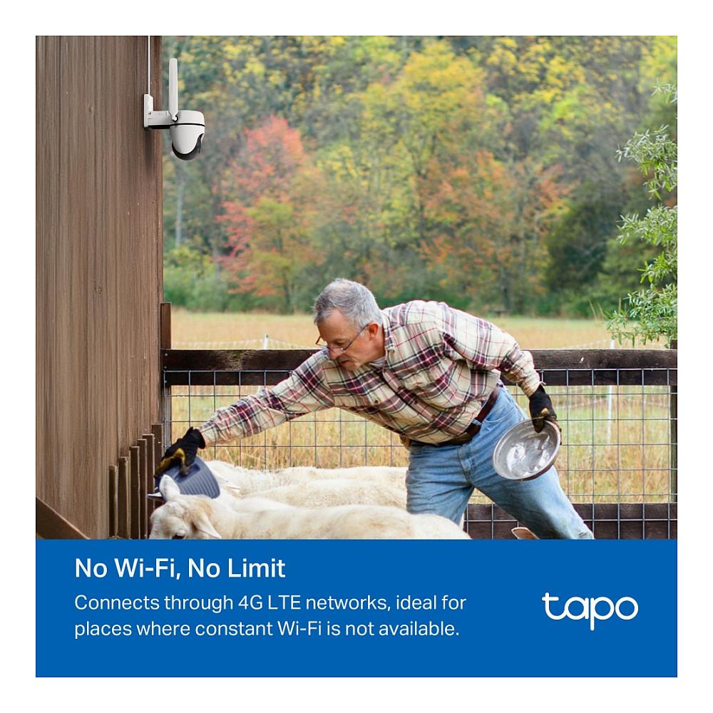 Kamerë Sigurie IP CCTV TP-Link Tapo C501GW, Full HD 1080p, 3.17 mm, 105°, 4G LTE, Pan & Tilt 360°, IR 30 m, Color Night Vision, PoE, IP66 - Bardhë - 5