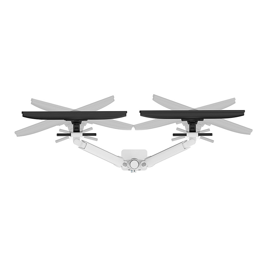 Mbajtëse për Monitor Neomounts / 2 Monitorë / 24"-34" / 11kg për Monitor / VESA 75x75-100x100 / Full Motion / Gas Spring / Tavolinë - Bardhë - 9