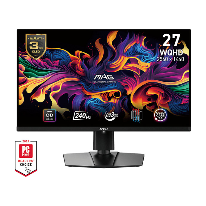 Monitor Gaming MSI MAG 271QPXDE E2 / 27" / WQHD QD-OLED / 240 Hz / 0.03 ms / HDMI+DP / Zezë - 2