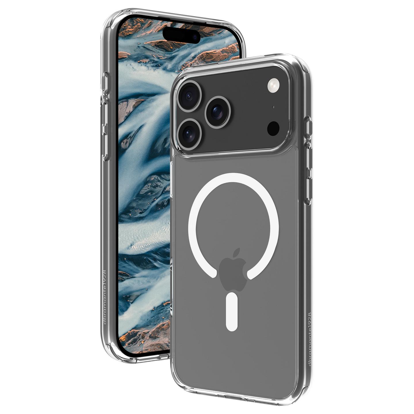 Case për Telefon dbramante1928 Iceland Pro MS, iPhone 17 Pro Max, MagSafe, Mbrojtje nga rënia deri 3 m - Transparente