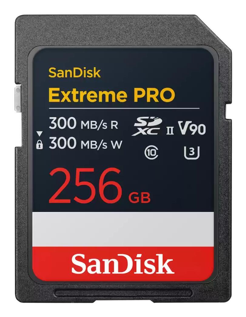 Kartë Memorie SanDisk Extreme PRO / SDSDXDM-256G-GN4IN / SDXC / 256GB / UHS-II / V90 / 300MB/s Read / 300MB/s Write – Zezë