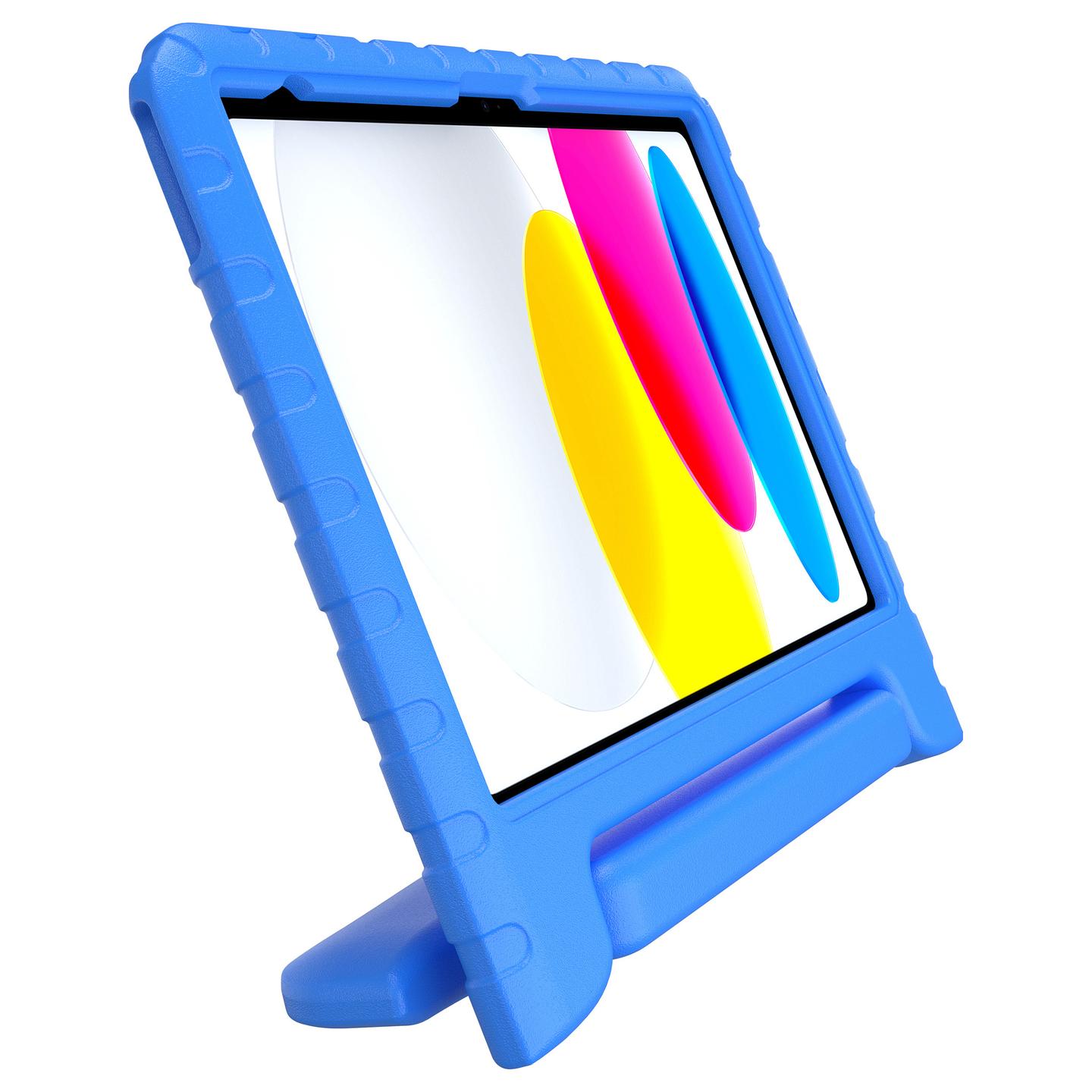 Case për Tablet DEQSTER Kids Case, iPad 10. Gjenerata dhe iPad A16, EVA, Xham Mbrojtës 9H - Blu - 3
