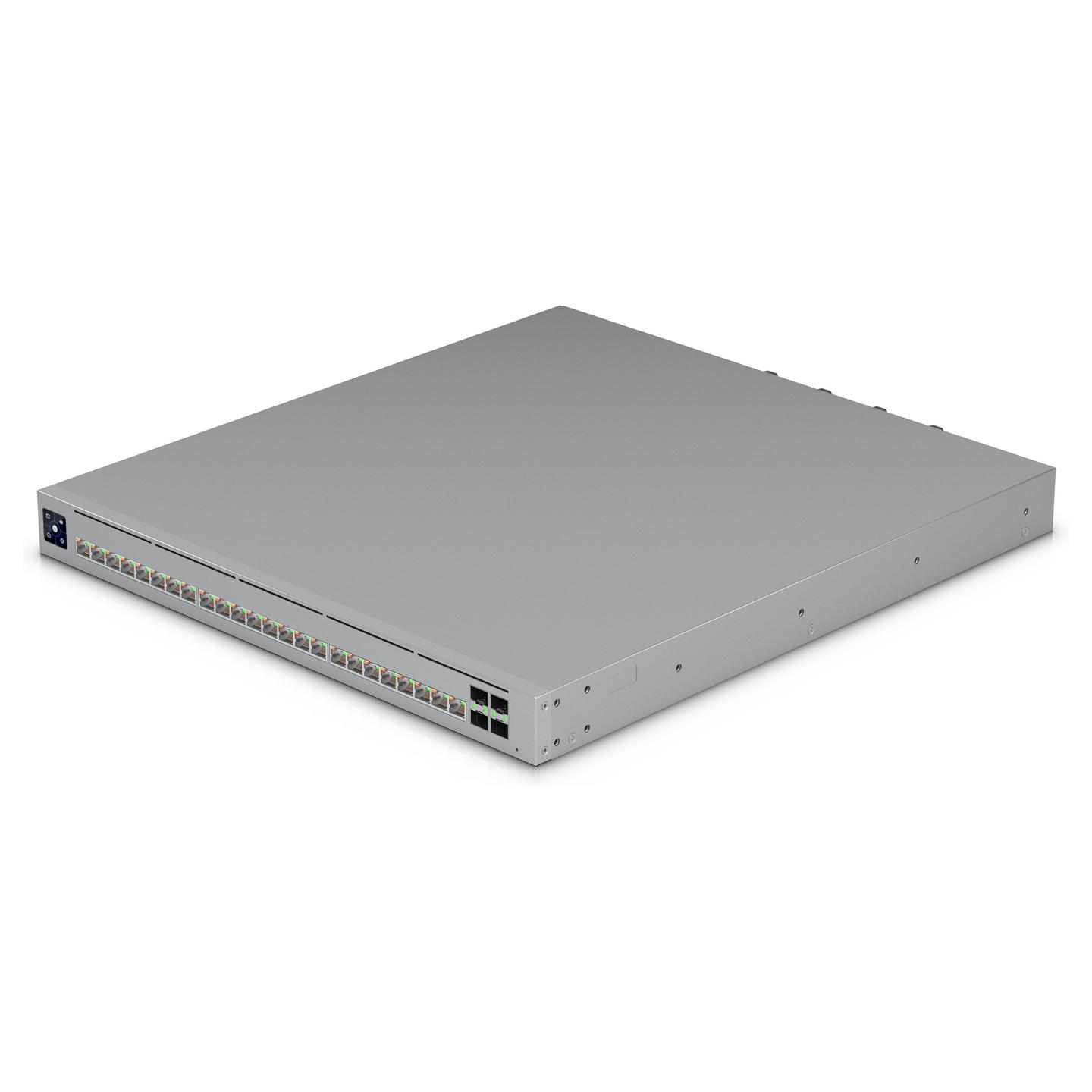 Switch Ubiquiti UniFi ECS-24S-PoE, 8x 2.5G RJ45 PoE+++, 16x 10G RJ45 PoE+++, 4x 25G SFP28, 2x 100G QSFP28, PoE 1050W - Hiri - 7