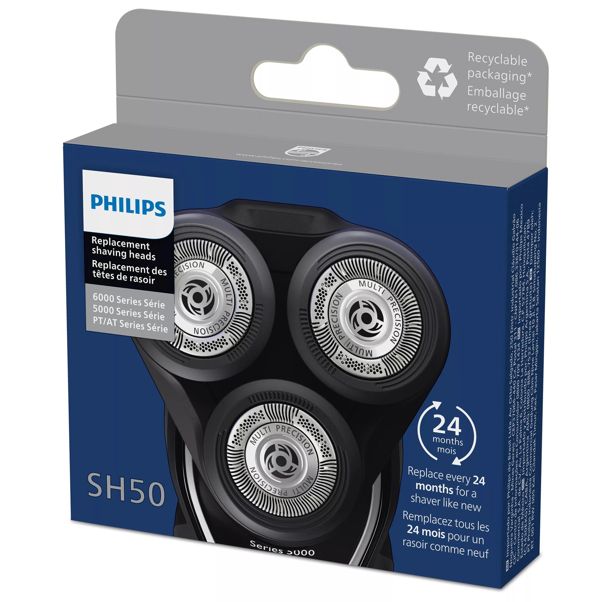 Koka zëvendësuese për makinë rroje Philips Series 5000 / SH50/50/3 copë – Hiri - 3