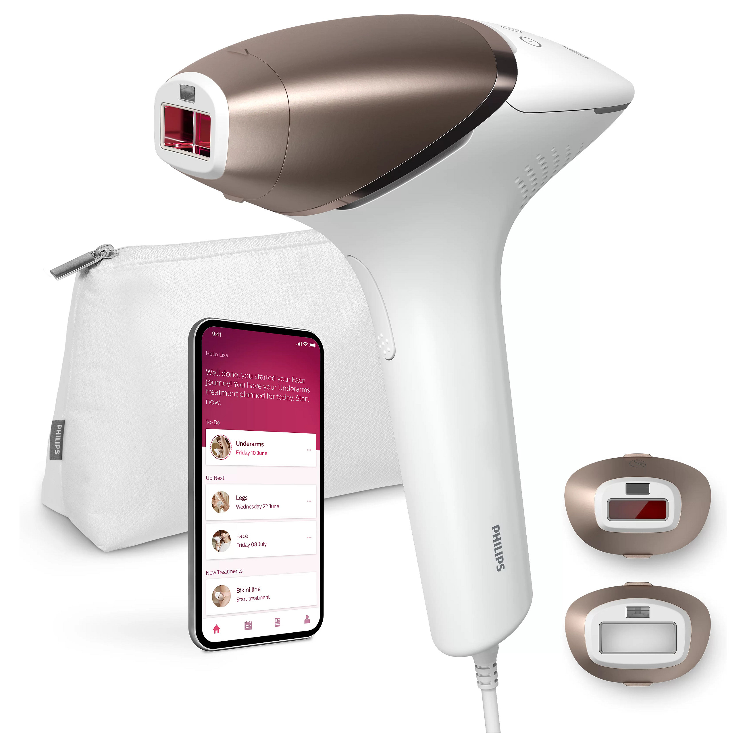 Depilator IPL Philips Lumea Prestige BRI945/00 / SenseIQ / SmartSkin / 450.000 Impulse / 5 Nivele – Bardhë/Rozë - 2