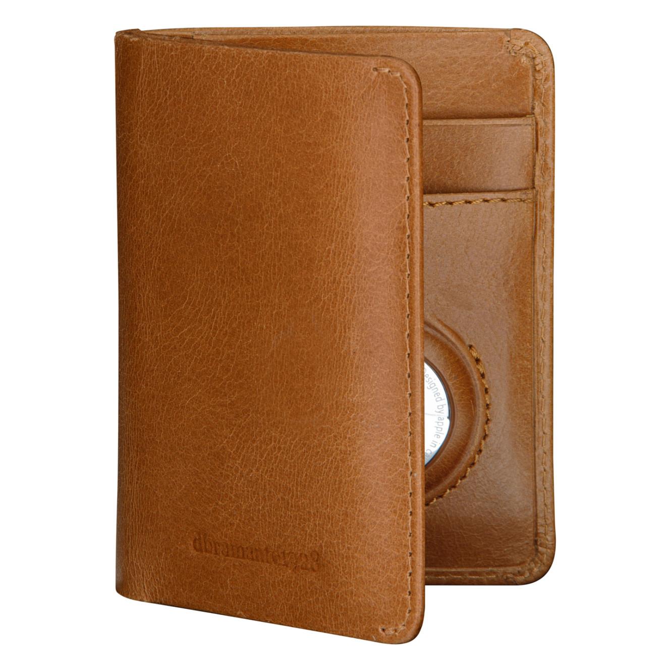 Kuletë për AirTag dbramante1928 Billund AirTag Slim / Full-Grain Leather / RFID Protection / 8 Cards + Notes / Magnetic Closure - Kafe - 1
