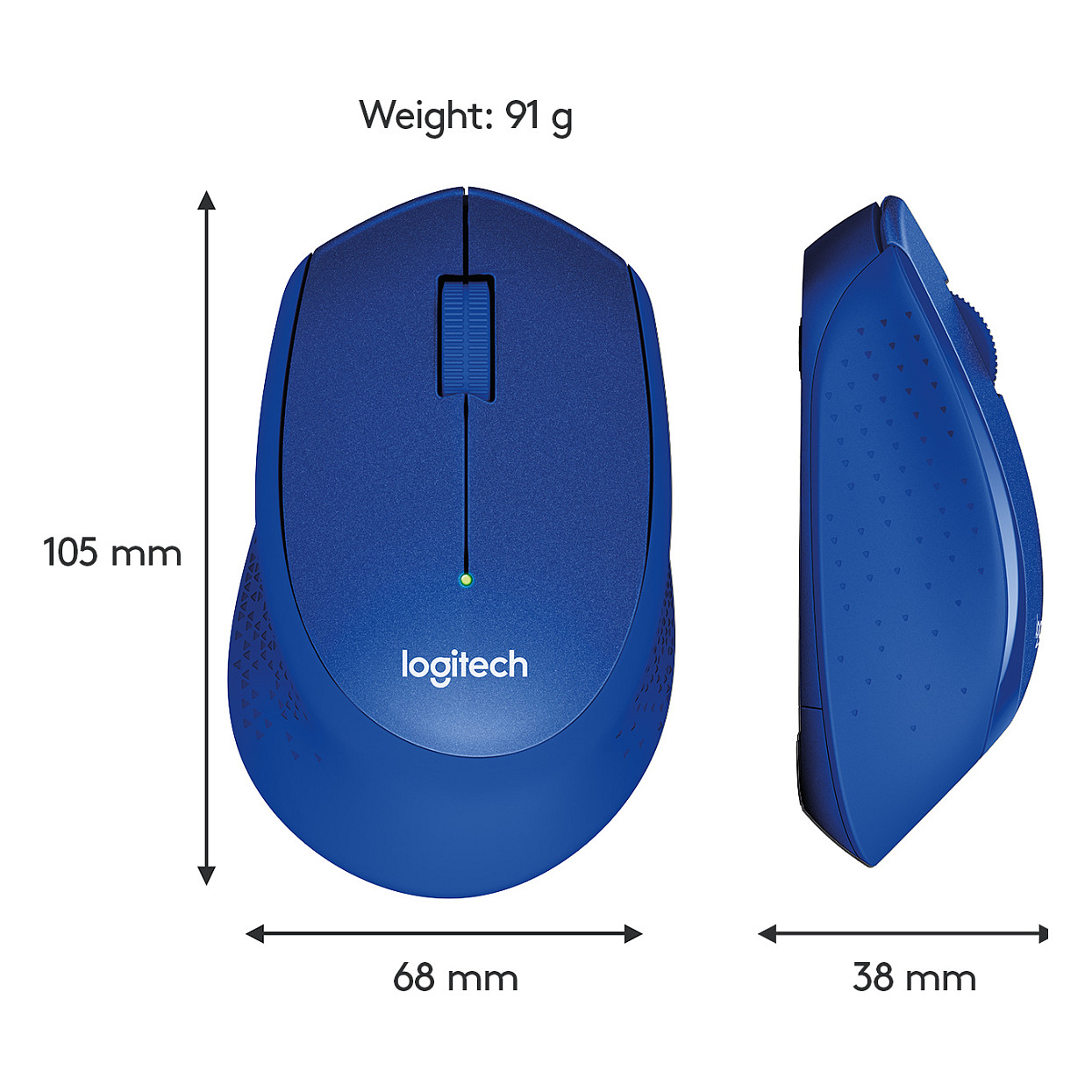 Maus Logitech M330 SILENT PLUS, i kaltër - 3