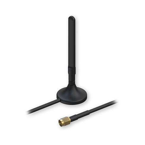 Antena për rrjet Teltonika 5G Mobile Magnetic SMA, 5G, 3.6dBi, 617–5900MHz, Omnidireksionale, SMA Male, RG-58 3m – Zezë - 1