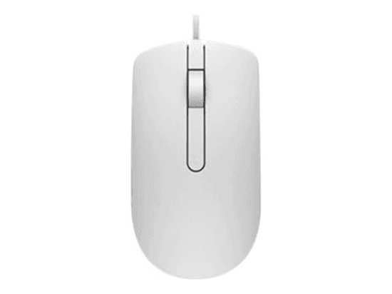 Maus me kabllo Dell MS116 (570-AAIP) / USB Type-A / 1000 DPI / 3 Butona / Optik - Bardhë