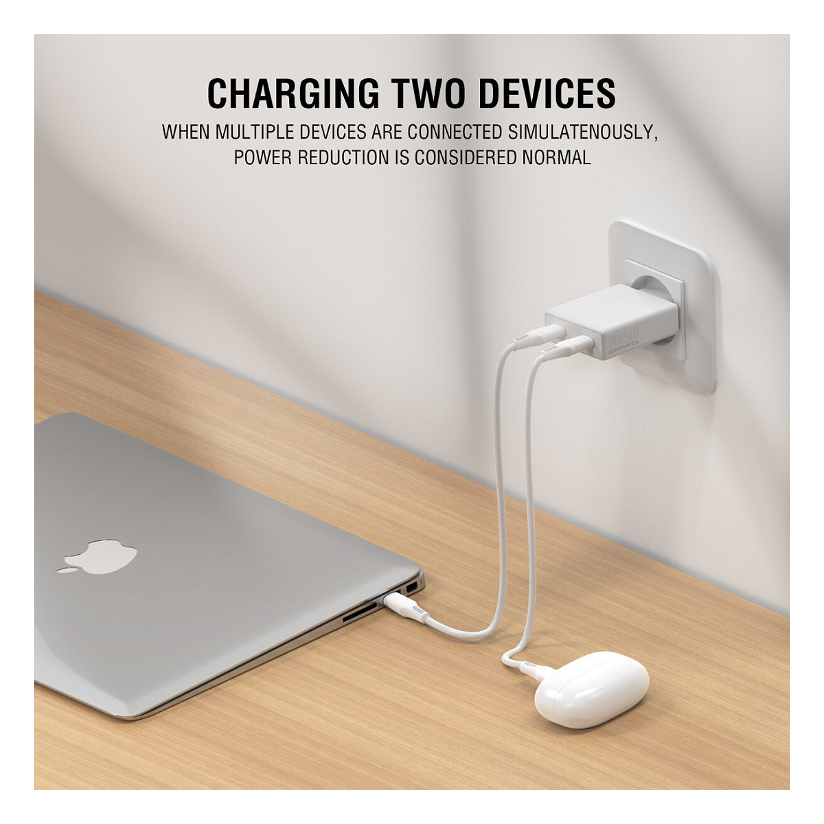Adapter Wall Charger 4smarts PDPlug Slim Dual 65W GaN 2xUSB-C - Bardhë - 9