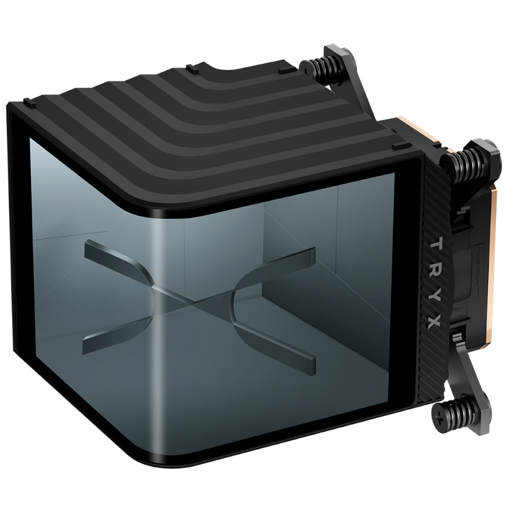 Ftohës për Procesor TRYX Panorama WB / CPU Waterblock / 6.67" AMOLED / VRM Fan / G1/4" / LGA115x/1200/1700/1851 / AM4/AM5 – Zezë