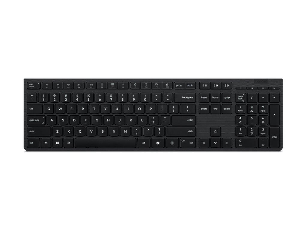 Tastierë Pa kabllo Lenovo Professional AI / 4Y41R64517 / QWERTZ DE / Bluetooth / 2.4GHz / 104 Taste / Copilot – Zezë - 1