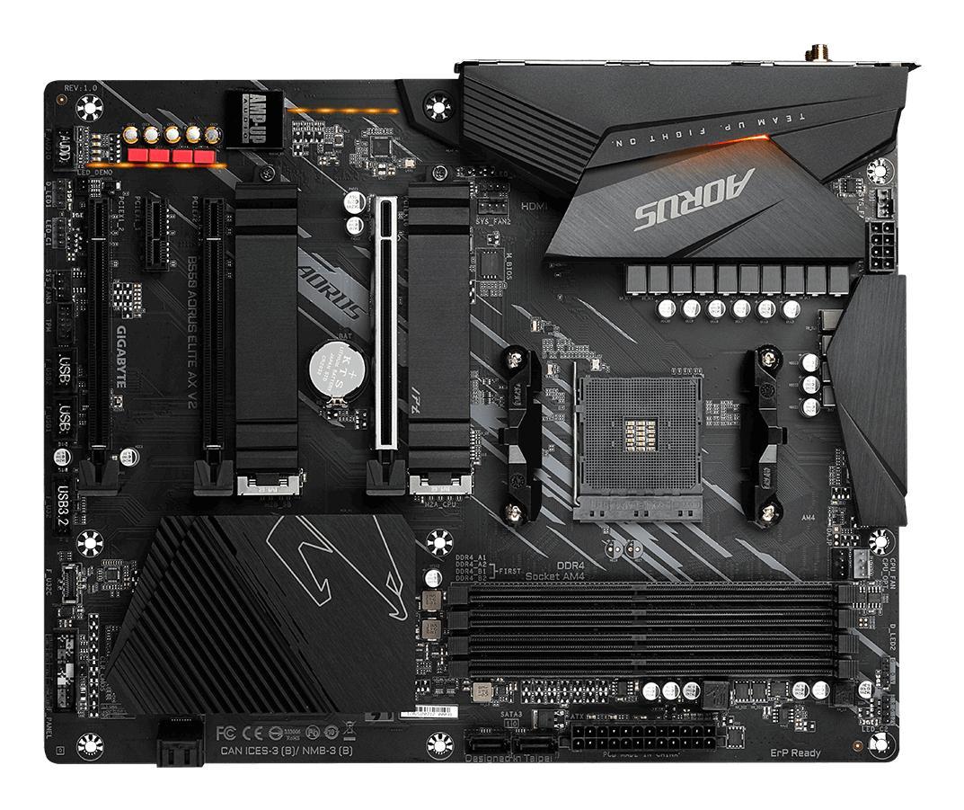 Pllakë Amë GIGABYTE B550 AORUS ELITE AX V2 / AMD B550 / AM4 / ATX / DDR4 / PCIe 4.0 / Wi-Fi 6E / 2.5GbE - 1