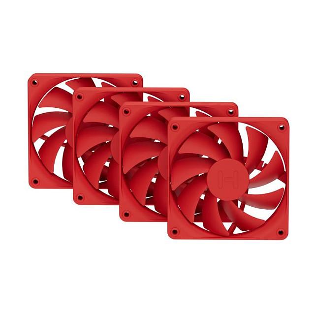 Ftohës për Kasë HYTE FA12 / 120mm / 1500 RPM / PWM / 4-Pack – Kuqe