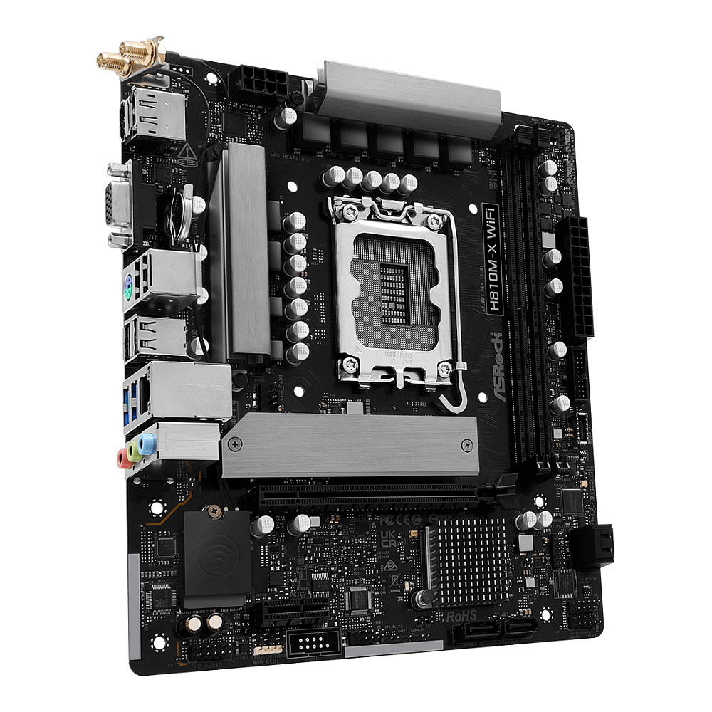 Pllakë Amë MB Intel ASROCK H810M-X WiFi / LGA 1851 / DDR5 / Micro ATX - 2