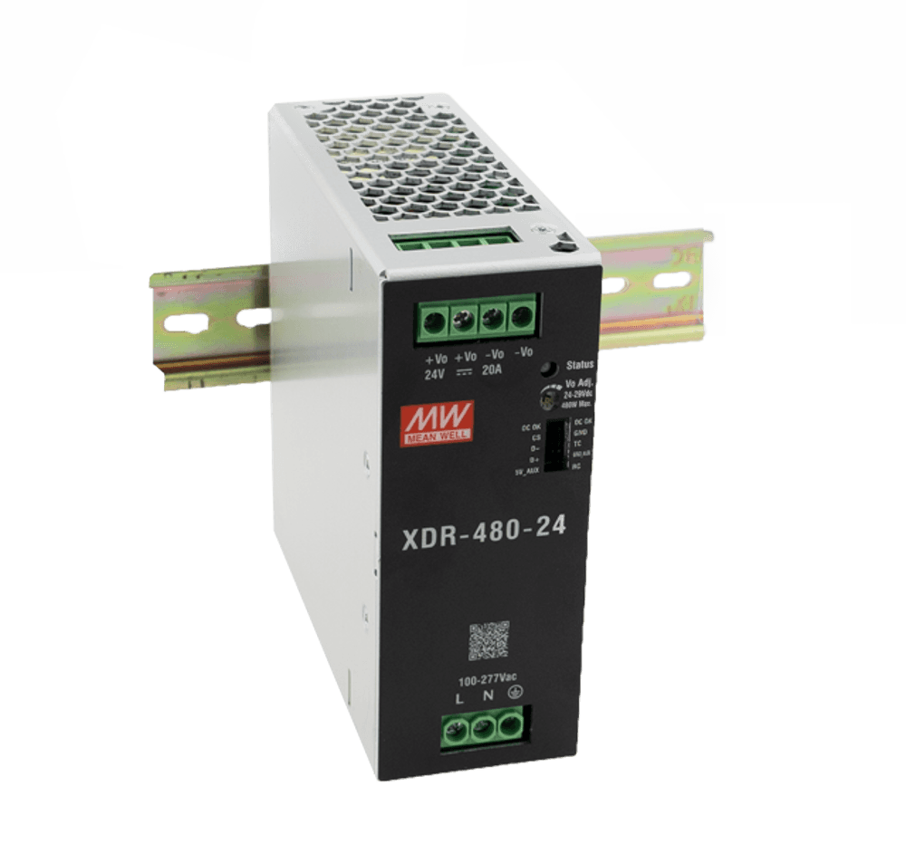 Furnizues Energjie Mean Well XDR-480-48, 480W, 48V DC, DIN Rail – Zezë