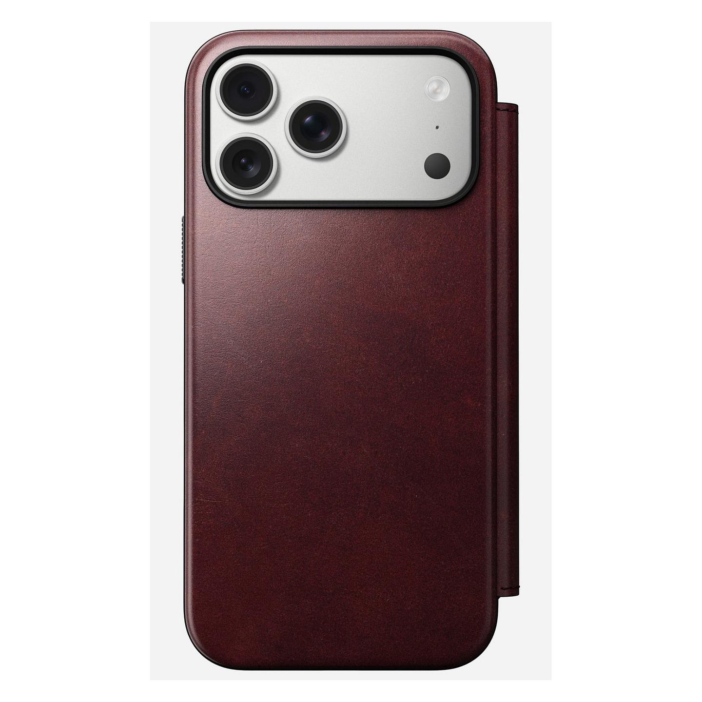 Aksesorë për telefon Nomad Modern Leather Folio / Case / MagSafe / Qi2 / iPhone 17 Pro Max - Kafe - 8