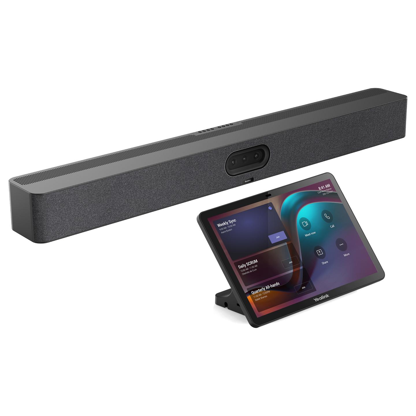 Sisteme për Konferencë Yealink MeetingBar A50-031 / 3× Kamera 50MP / 98° / 16 Mikrofonë / 4 Speaker / CTP25 - Zezë
