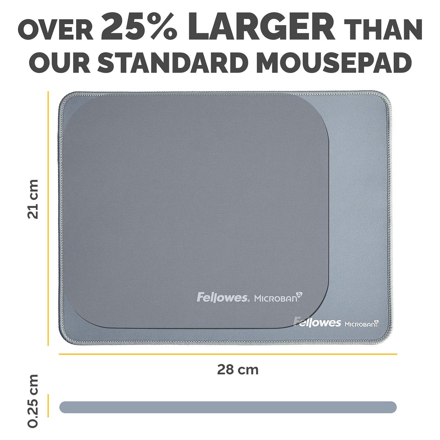 Mauspad Fellowes Breyta XL / 100139317 / 280 × 210 mm / Microban / Bazë kundër rrëshqitjes – Blu - 3