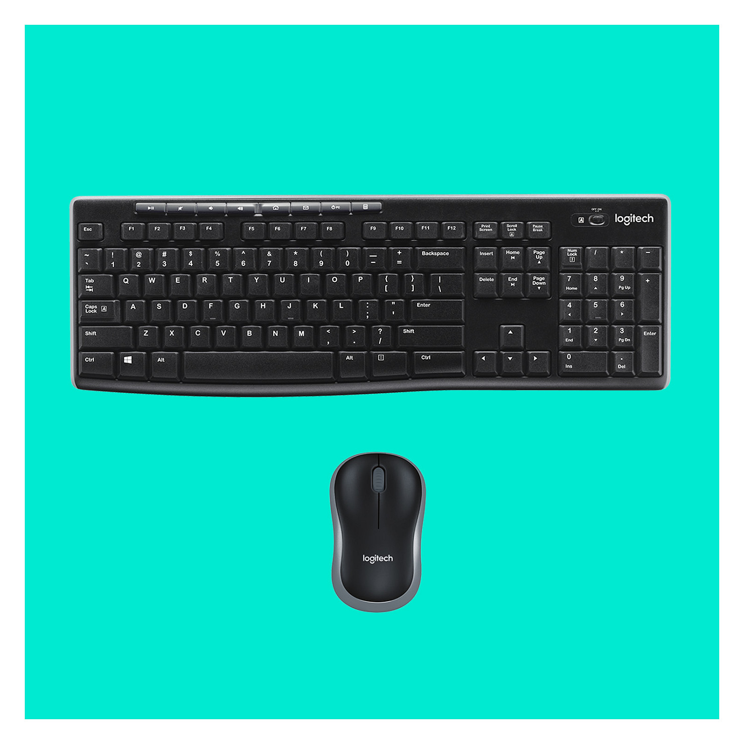 Combo (Tastierë & Maus) Logitech Wireless Combo MK270 / QWERTY / 111 Taste / RF Wireless / Full-size - Zezë - 6