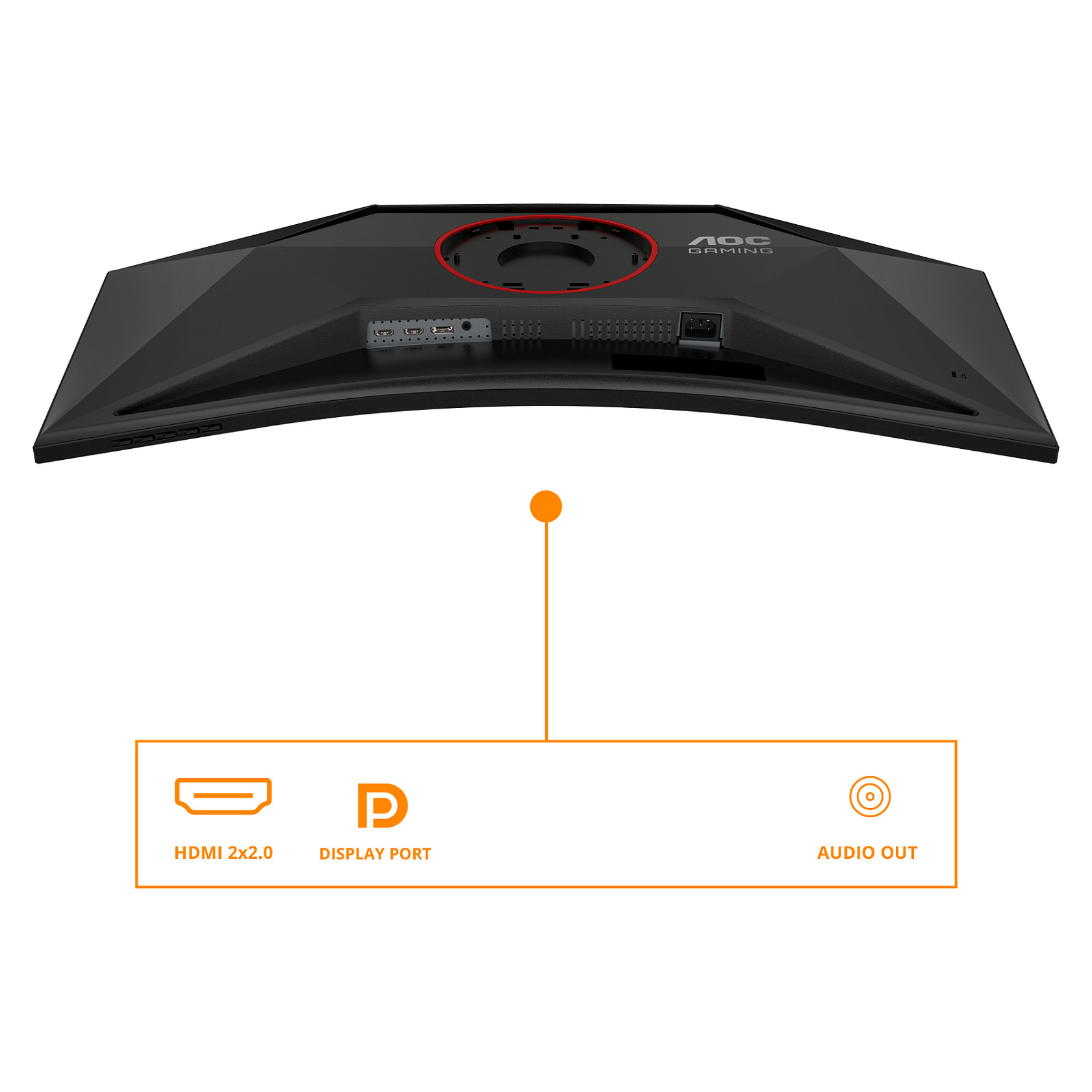Monitor Gaming AOC G4 CU34G4 / 34" / UWQHD Fast VA Curved / 180Hz / 1ms / HDMI+DisplayPort - Zezë/Kuqe - 8