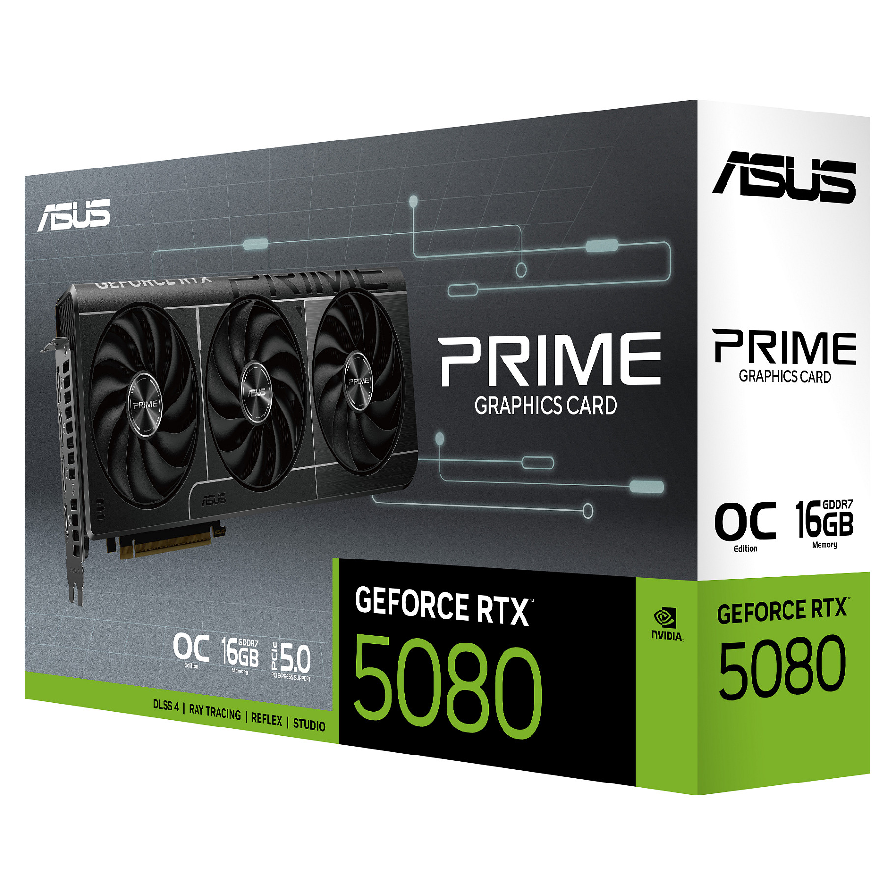 Kartelë Grafike NVIDIA GeForce RTX 5080 / 16GB GDDR7 / 256-bit / ASUS Prime EVO / 3 Fan - 13