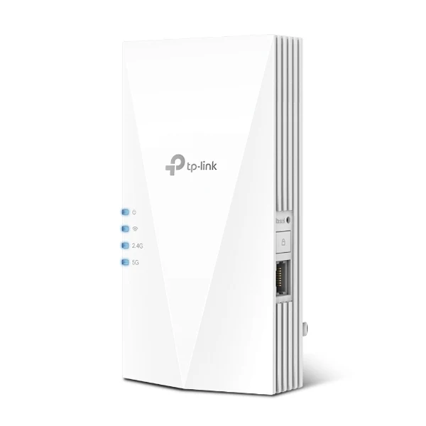 TP-Link RE700X AX3000 Wi-Fi 6 Range Extender – Dual-Band, 3000Mbps, 1× Gigabit Ethernet, 160MHz, MU-MIMO, OneMesh/EasyMesh, E Bardhë