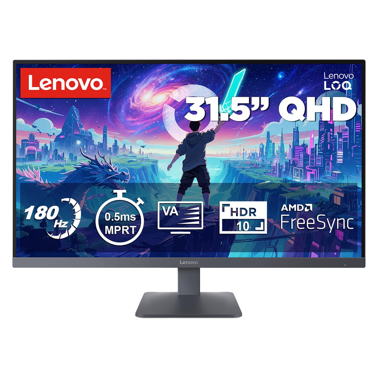 Monitor Gaming Lenovo LOQ 32Q-10, 31.5", QHD Fast VA, 180Hz, 0.5ms, 2xHDMI+DP - Hiri