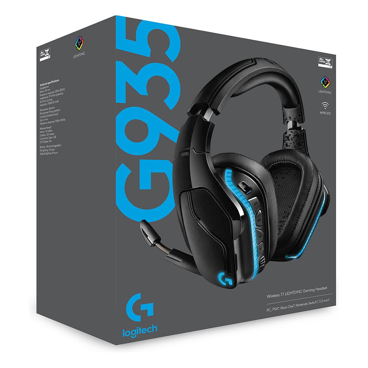 Kufje Gaming Logitech G935 / Wireless / 7.1 Surround / 50 mm / LIGHTSYNC RGB / Mikrofon - Zezë - 18