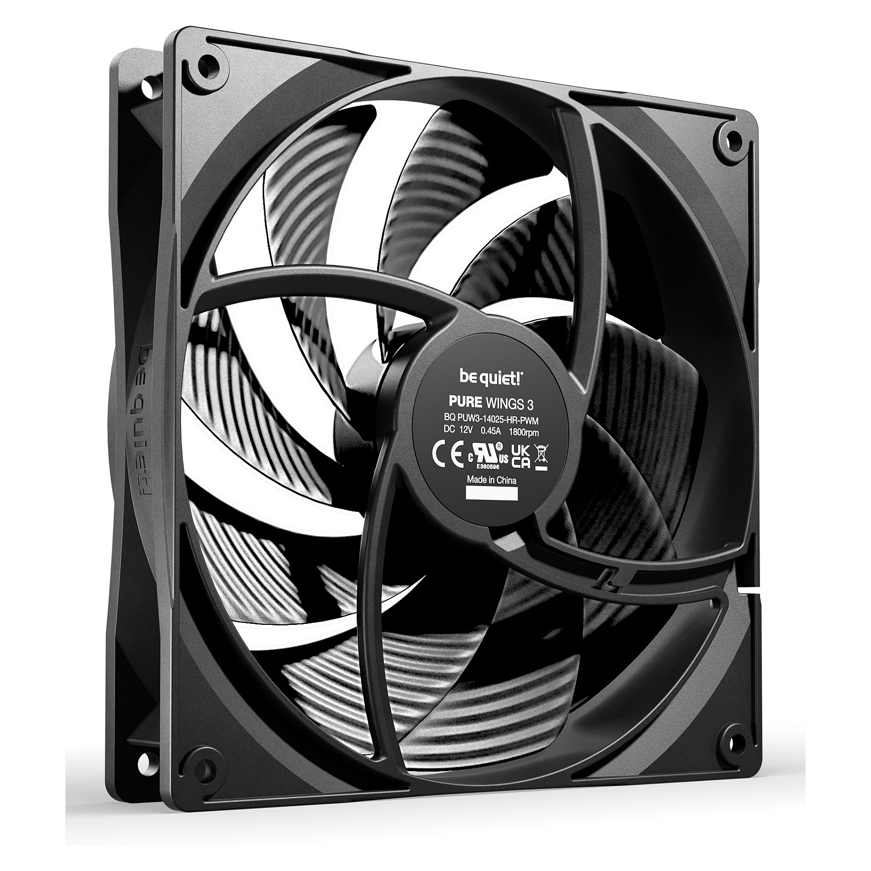 Ftohës për Kasë 140mm Be quiet! Pure Wings 3 PWM High-Speed – Zezë - 2