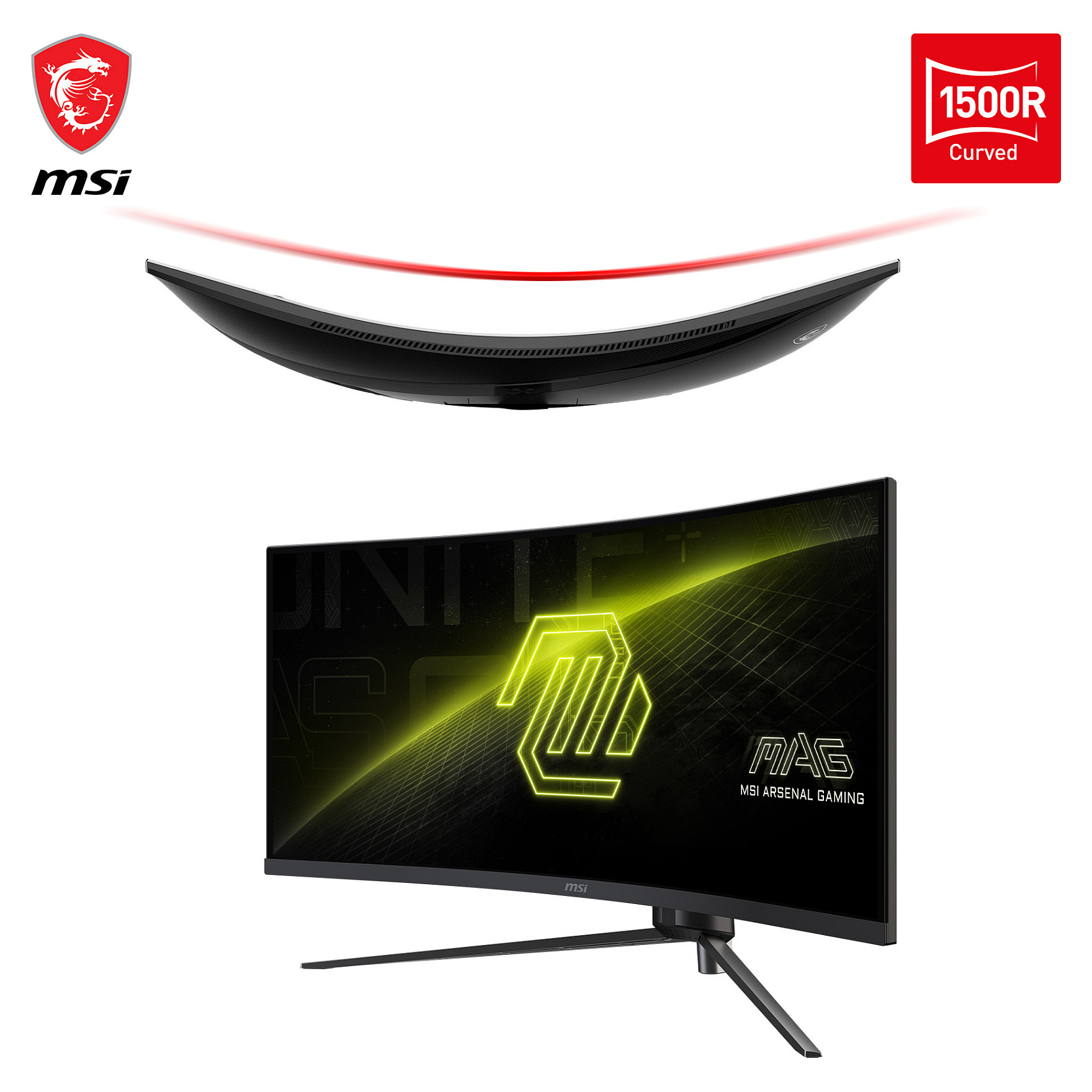 Monitor Gaming MSI MAG 345CQRDE / 34" / UWQHD VA / 180Hz / 1ms / HDMI+DisplayPort - Zezë - 6
