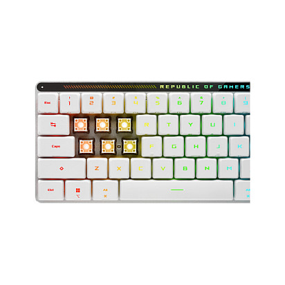 Tastierë Gaming Asus ROG Falchion RX Wired & Wireless / QWERTZ -Bardhë - 8