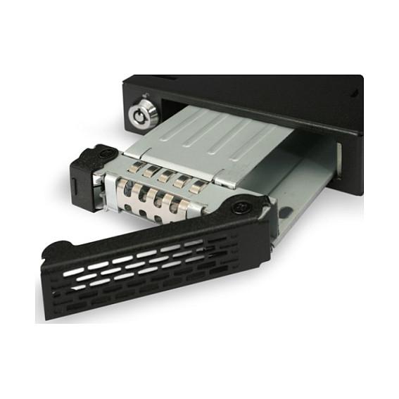 Këllëf për Disqe ICY DOCK ToughArmor MB991IK-B, 2.5" SATA/SAS në Bay 3.5", Hot-Swap - Zezë - 3