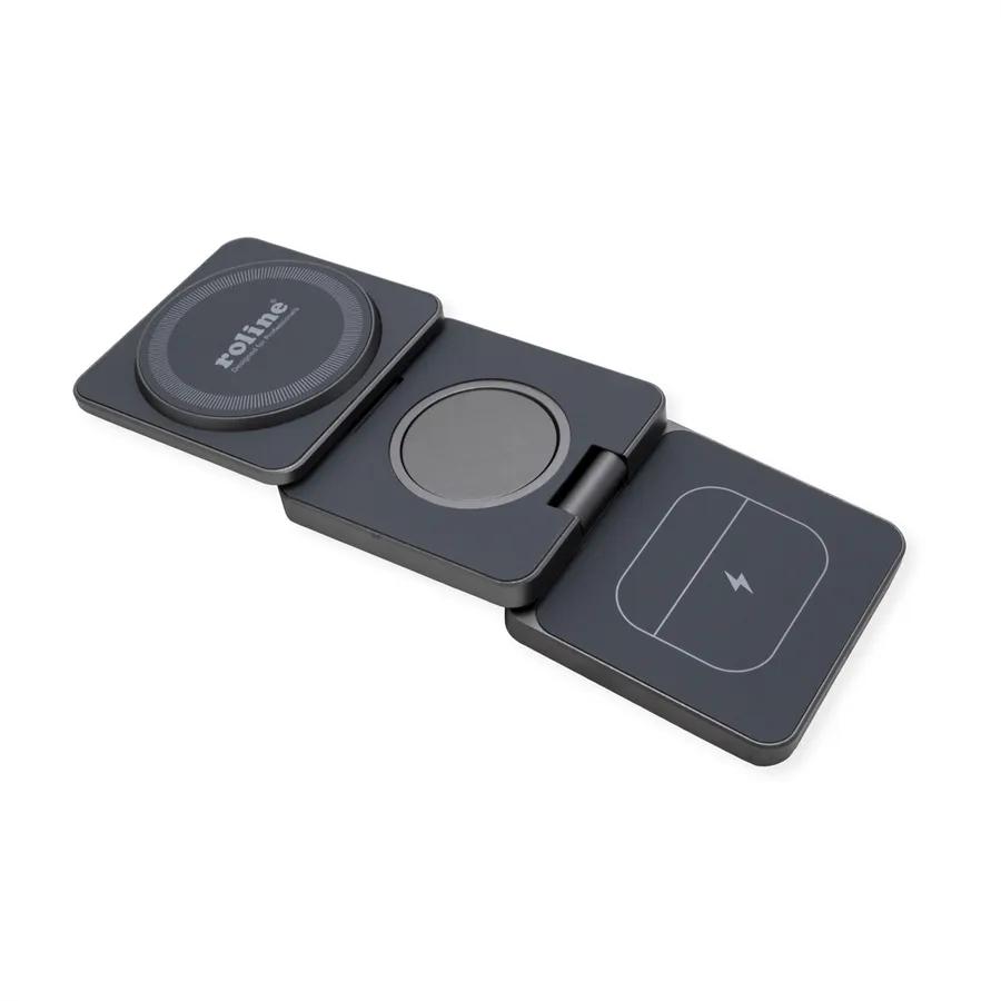 Karikues ROLINE 19.11.1008 / 15W / 3-in-1 / Qi Wireless Charging / Foldable / Samsung - Gri - 4