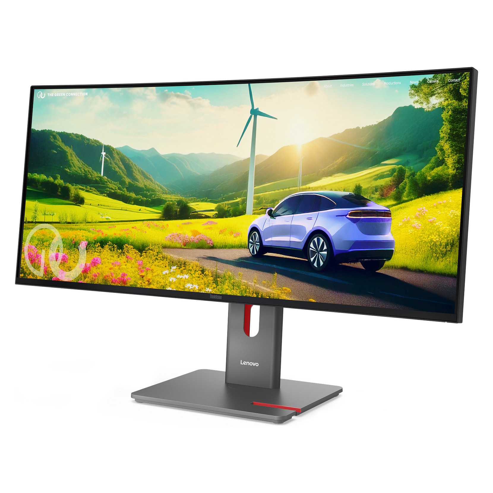 Monitor LENOVO ThinkVision P34WD‑40 / 34"/ Wide Quad HD IPS / LED / Curved / 120 Hz / 6 ms / USB + HDMI + DisplayPort  – Gri - 2